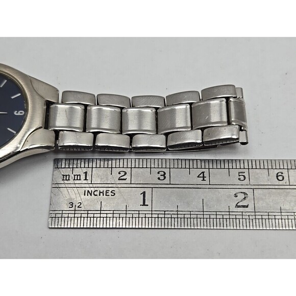 Citizen O.F. Action 2000 Quartz Watch Blue Dial Date Silver Tone New Battery SM main image 12